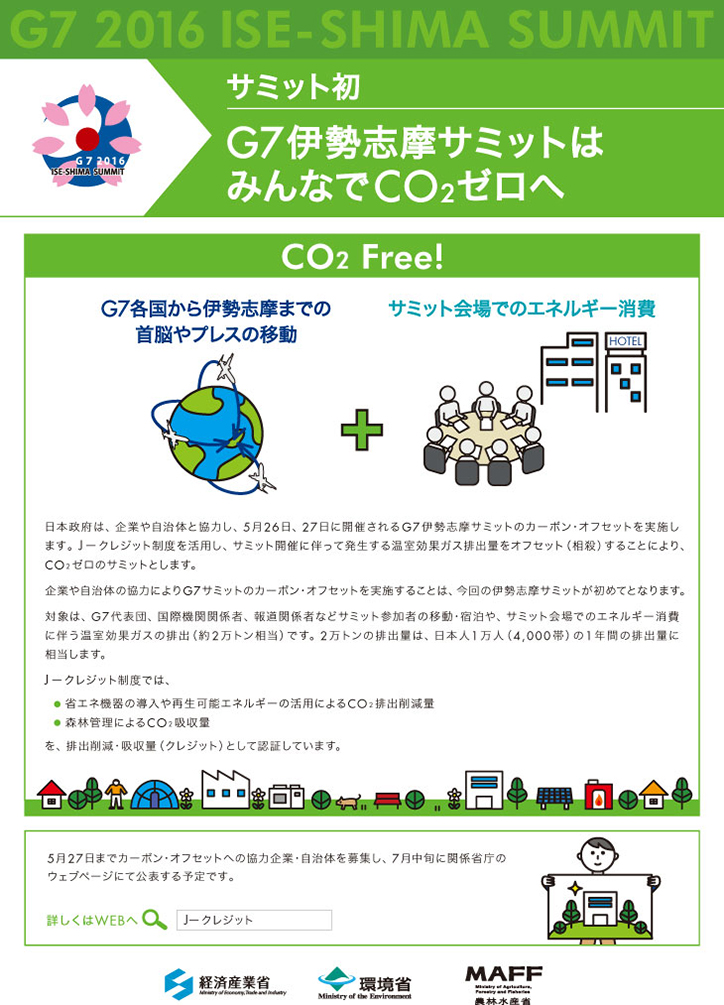 Ｇ７伊勢志摩サミット　カーボンオフセット概要