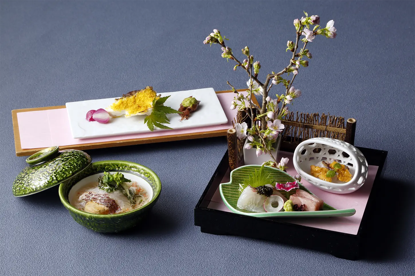 真鯛を使ったコースメニュー（大阪マリオット都ホテル）