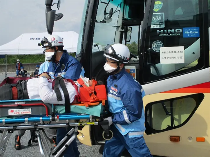 合同防災訓練の様子