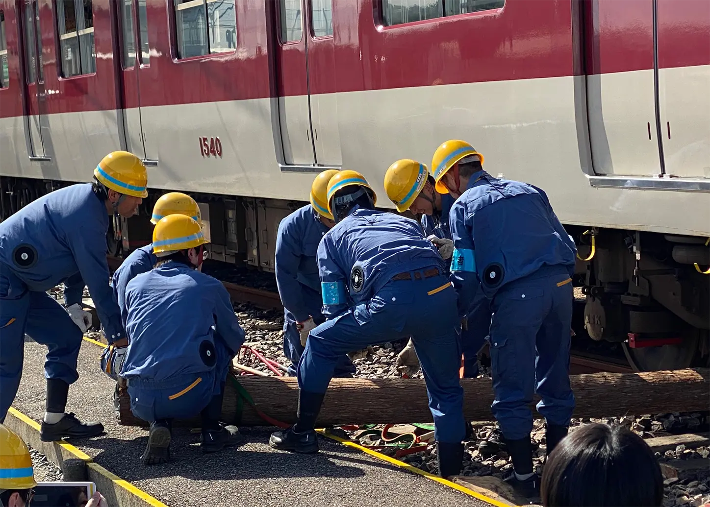事故・災害復旧対応訓練（名古屋線　白塚車庫）
