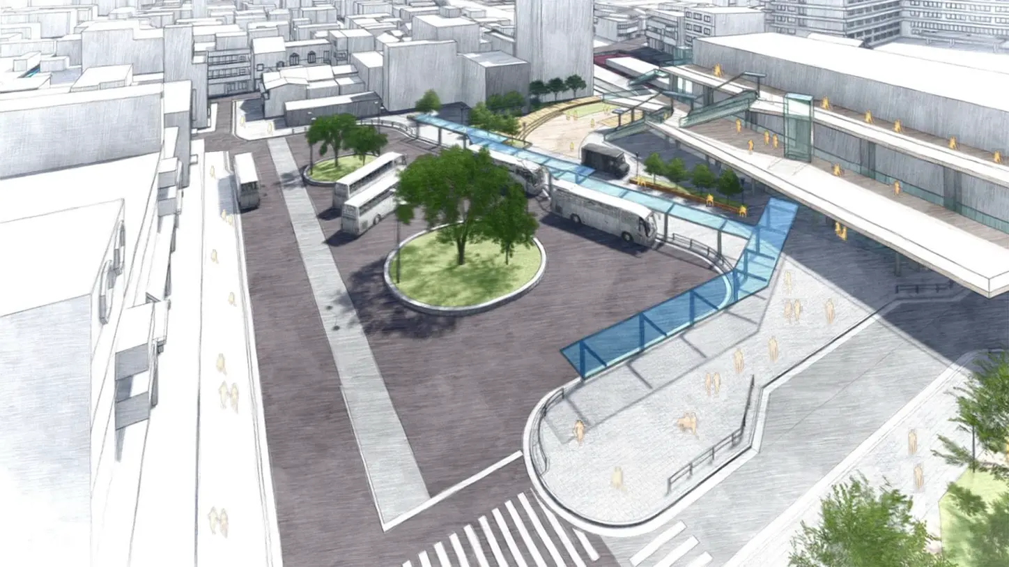 新駅と駅周辺の整備イメージ