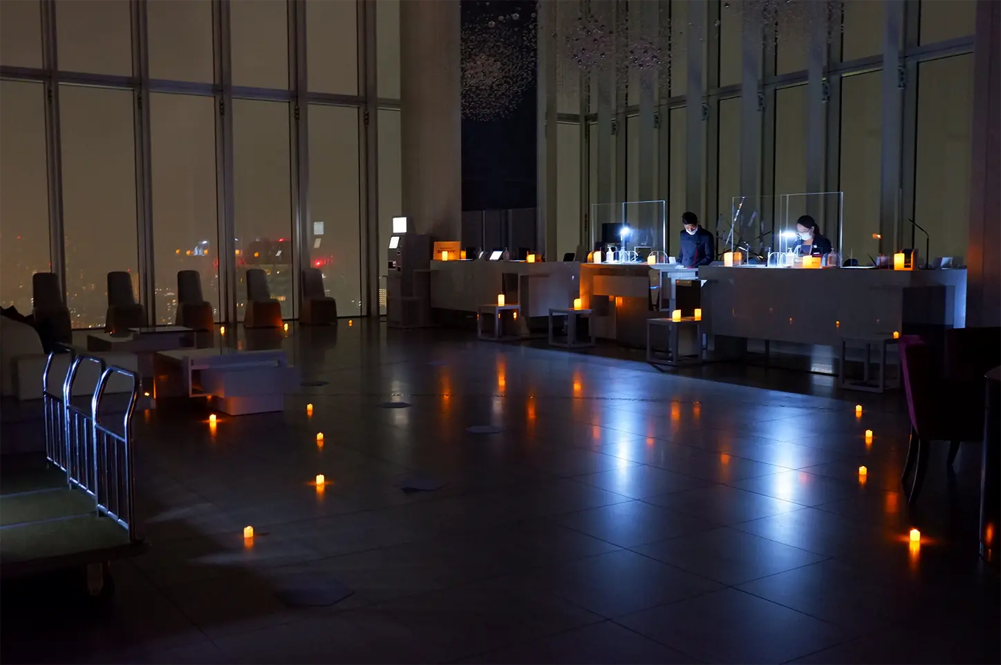 実施時のロビーの様子