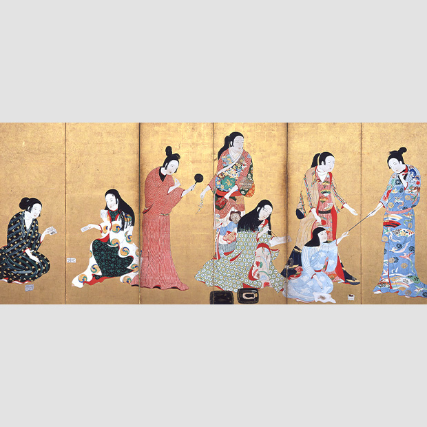 婦女遊楽図屏風〔松浦屏風〕