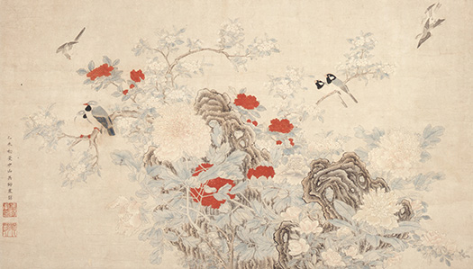 花鳥図　山口宗季筆