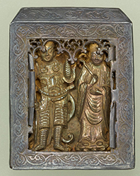 銀製鍍金観音菩薩・毘沙門天像小仏龕 東京国立博物館（Image:TNM Image Archives）