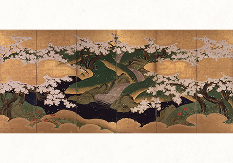 吉野図屏風（右隻）　春日大社蔵